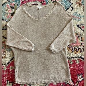 Women’s Joie Mirren knit crotchet sweater size small 100% linen